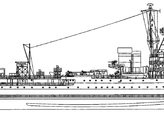 Крейсер Hr. Ms. Tromp 1949 [Light Cruiser] - чертежи, габариты, рисунки